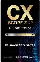 Customer Experience (CX)-Score 2022 / Heimwerken und Garten